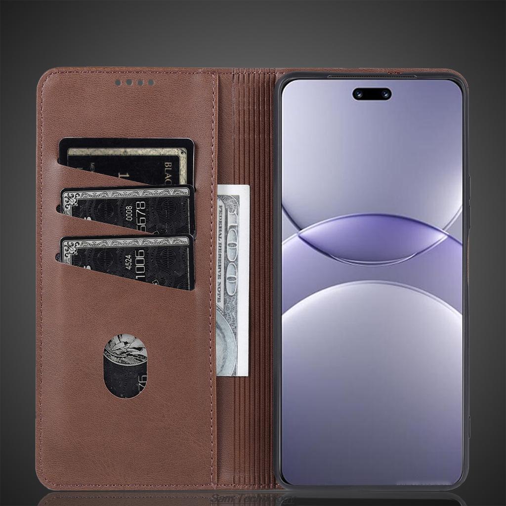 Deluxe Magnetic Adsorption Leather Case for Huawei Nova 13 Pro 6.76" MIS-AL00 Flip Cover Protective Case Capa Fundas Coque