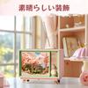 Rolife 3D Wooden Cherry Blossom Dream Electric Music Box with Light Effects and Interior Craft DIY Music Time Educational Perfect for Japan Assembly