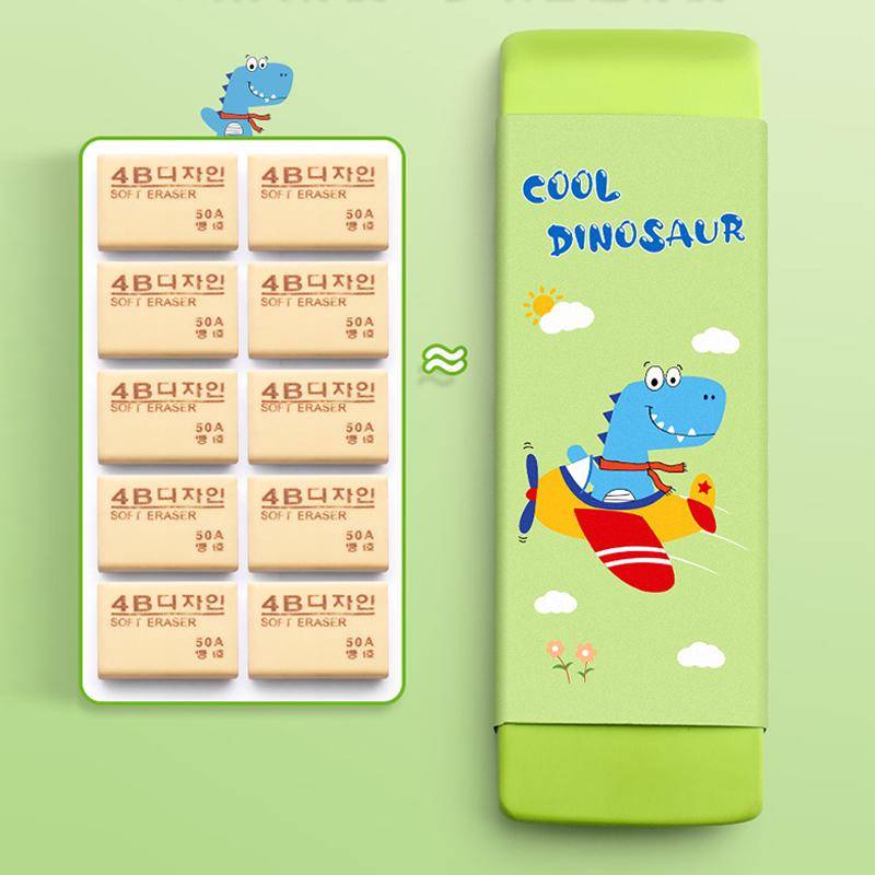 Cartoon Huge Eraser Super Large Block Pencil Eraser Without Leaving Marks Astronauts/Dinosaur Student Art Painting Rubber Eraser