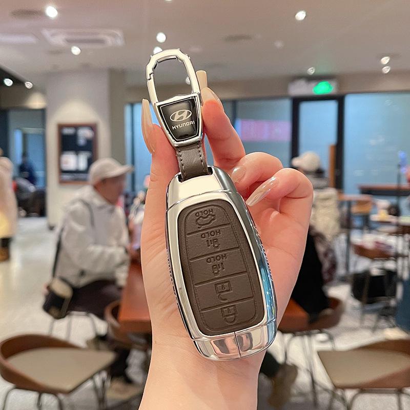 Metal Leather Protective Key Cover for 2021-22 Beijing Hyundai Custu