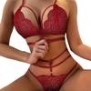 Women Transparent Bra Set Hot Erotic Sexy Costumes Pajamas Sex Clothes Babydoll Underwear Bra Thong Garters Sexy Lingerie Sets