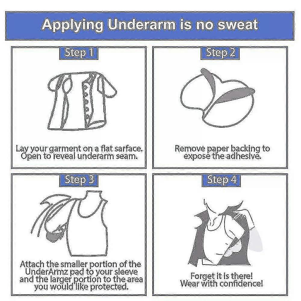 100 Packs Underarm Sweat Pads,aoeoun Armpit Sweat Pads For Women And Men, Disposable Underarm Pads For Sweatin