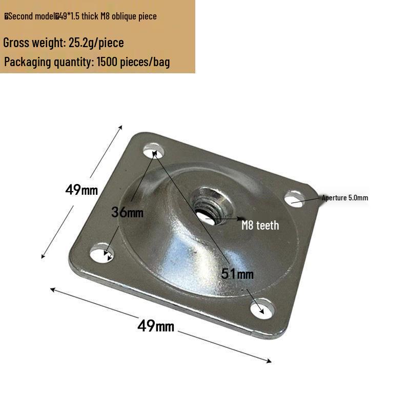 

Шестигранная железная пластина, наклонная заглушка-соединитель ножки дивана