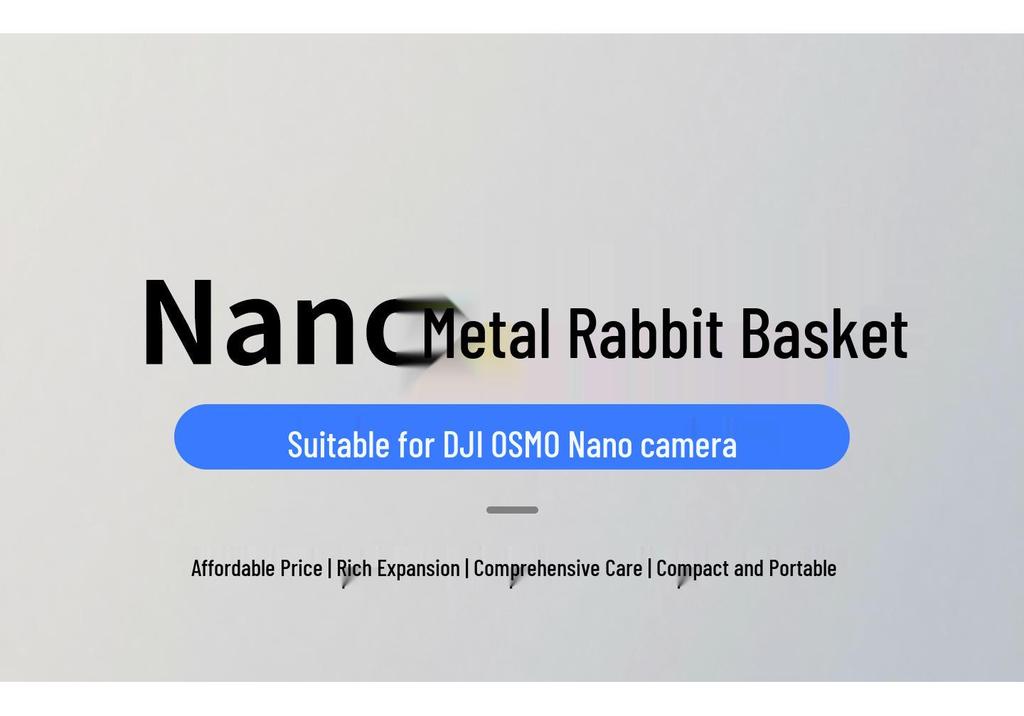 Osmo Nano Metal Frame Mounting Cage for Vertical/Horizontal Shooting with Cold Shoe and Magnetic Adapter