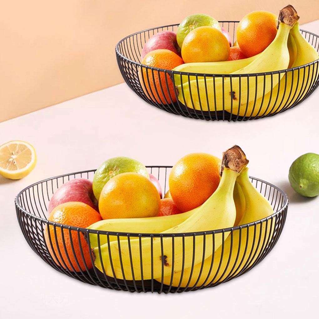 Allsidig Fruktkurv For Praktisk Oppbevaring Av Frukt Elegant Utseende Metall Fruktkurv gull