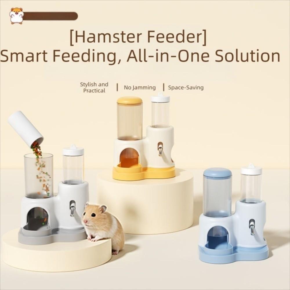 Large Capacity Hamster Food Basin Leak-Proof Pet Water Bottle Automatic Feeder  Indoor Use