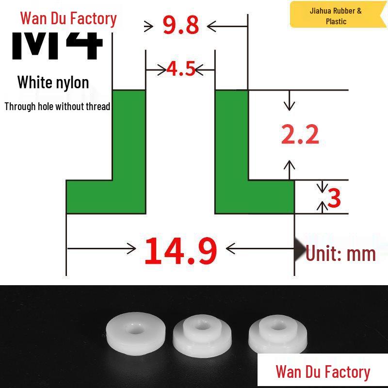 T-Shaped Nylon Insulating Bushing Spacer for M3-M35 Threads