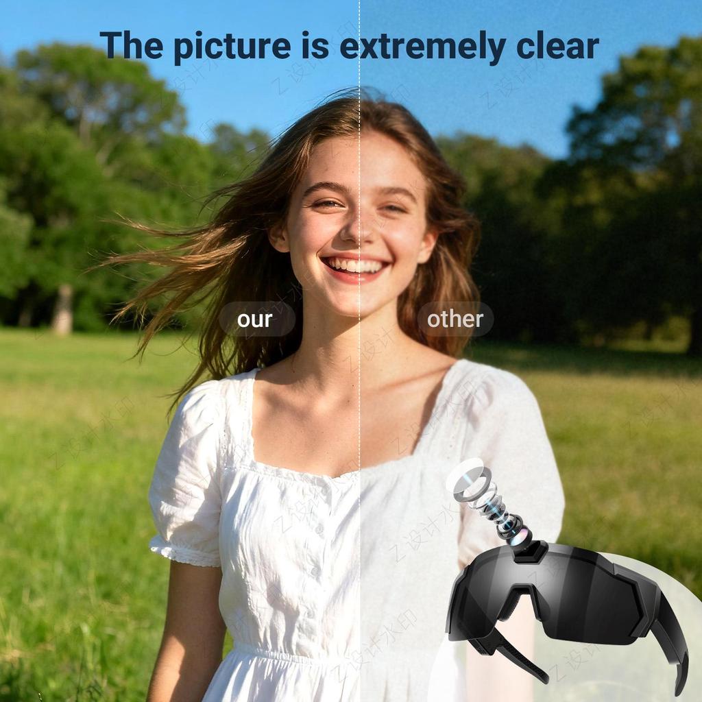 Smart Sports Sunglasses with Camera for Outdoor Cycling and Photography