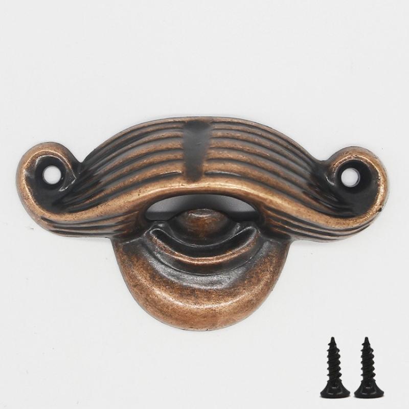 Alloy Mustache Bottle Opener Wall Beer Creative Bottle Opener; Fixed Wall Bottle and Can Opener