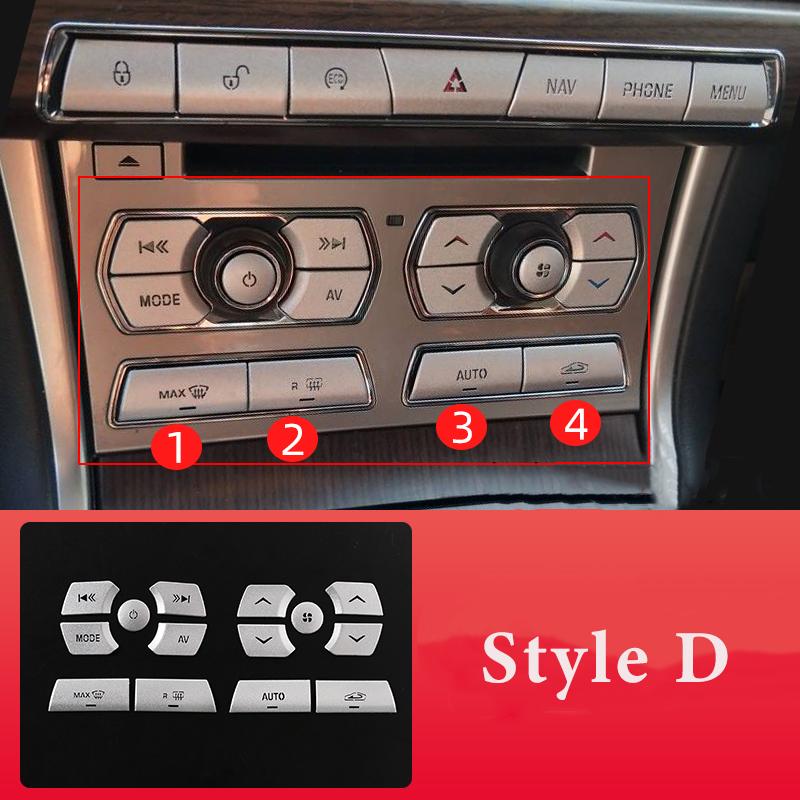 For Jaguar XF XJ 2010-2019 Car Modification Interior Central Control Shift Panel Button Decoration Sticker Car Accessories