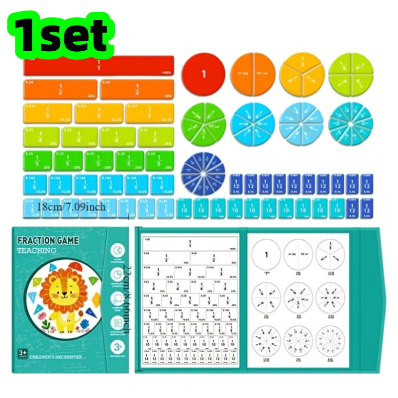 

1-Piece Magnetic Fraction Disk Helps Childr