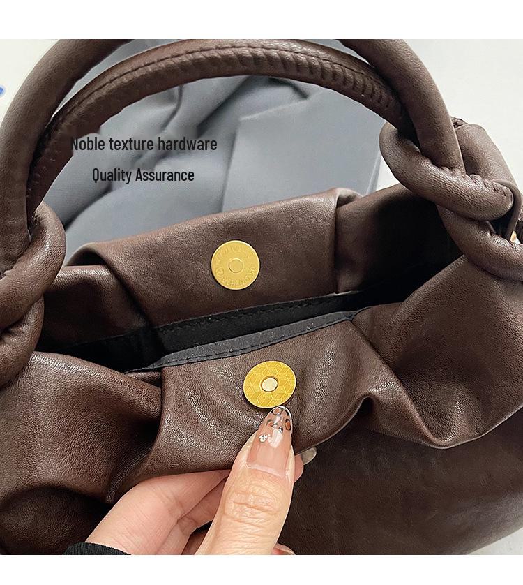 Geantă de mână Cloud Plisată Texturată Primăvară/Vară 2025 - Geantă Elegantă de Damă cu Un Singur Umăr și Crossbody