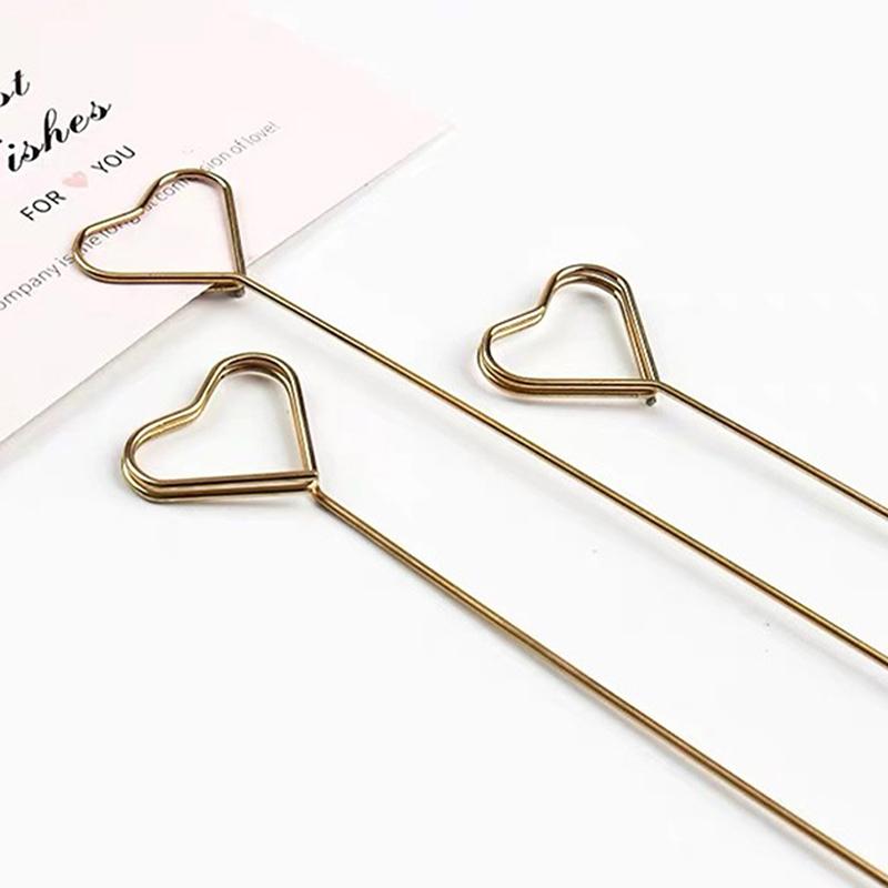 10/20pcs Art Card Holder Metal Postcard Clip Flower Shop Special Card Gold-plated Flower For Party Decoration