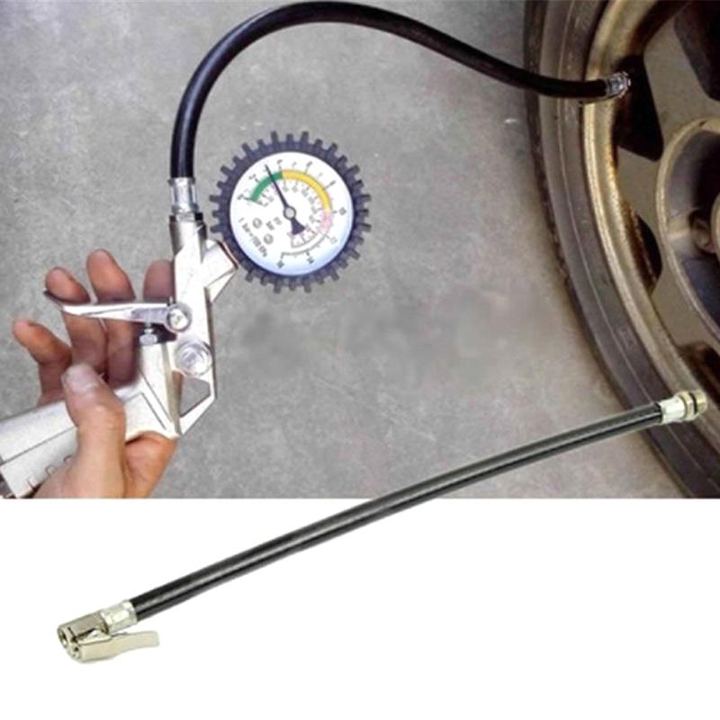 Luftreifenfüller Druck Auto Auto Reifen Schlauch Pumpe Manometer Schlauchanschluss Flexibel Für Autoreifen Schnell Aufblasbare Stangen