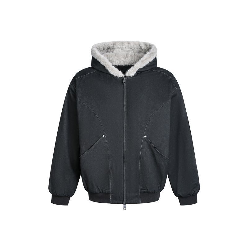

Dream Made Winter Thickened Cotton-Padded Jacket for Men, American Style Winter Cotton Coat, Boys Warm Cotton Jacket Dark gray XL