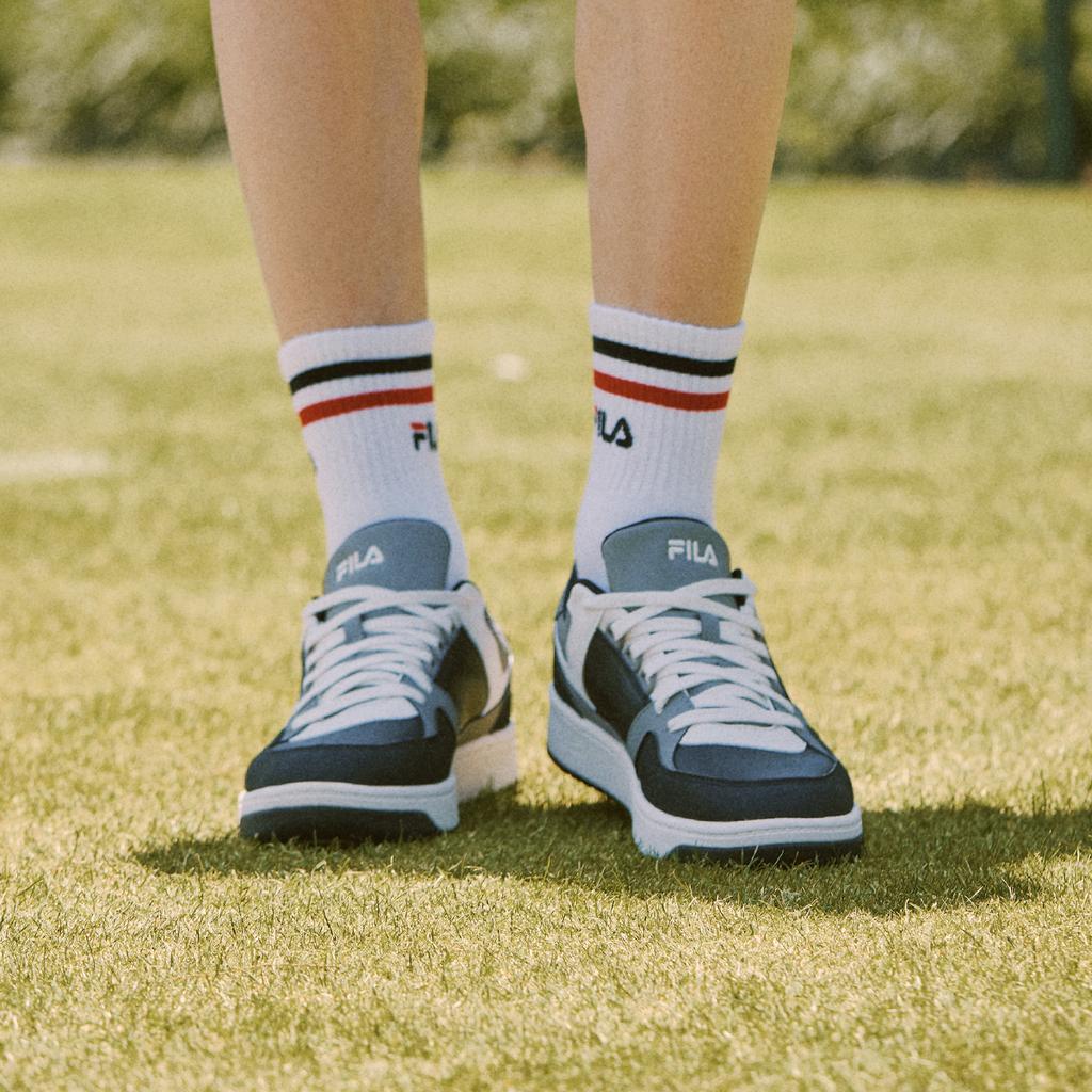 New FILA Targa Round Shield Shoes Breathable And Lightweight Low top Tennis Shoes Men's Black Gray A12M531005FBB