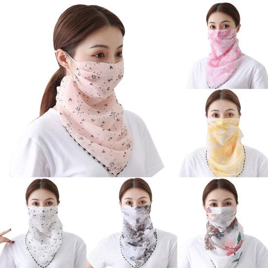 Fashion Printed Outdoor Cycling Breathable Women Anti UV Sun Scarf Face Mask