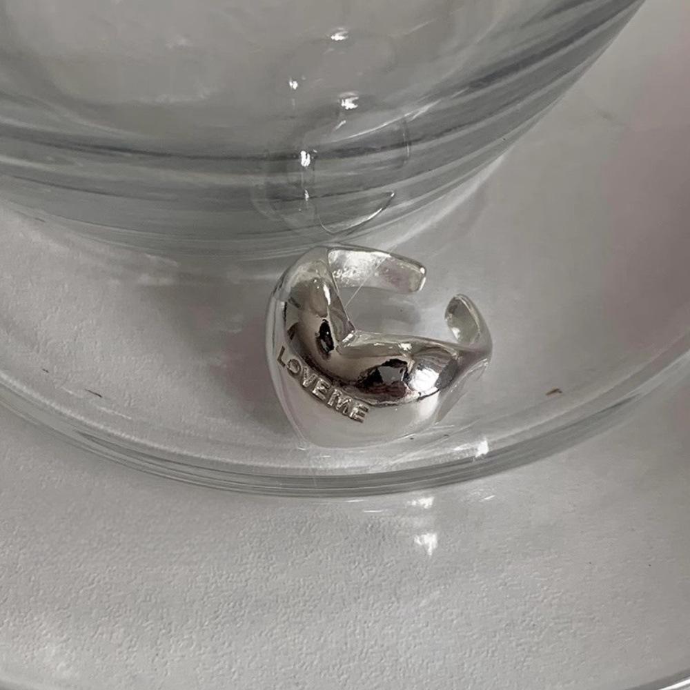 Koreanischer Stil 925 Sterlingsilber Damen Luxus Offener Stapelring