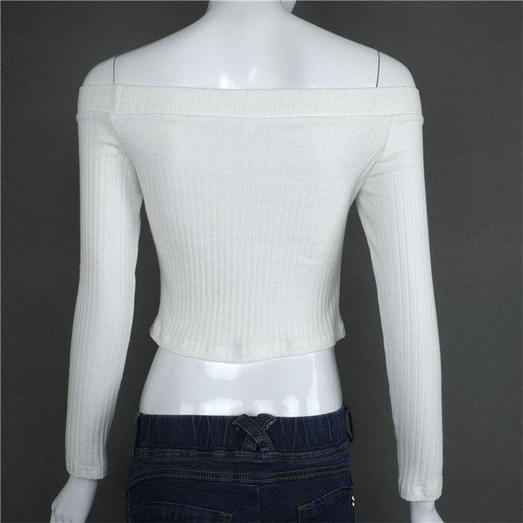 Купить Женский модный сексуальный укороченный топ с открытыми плечами и ...