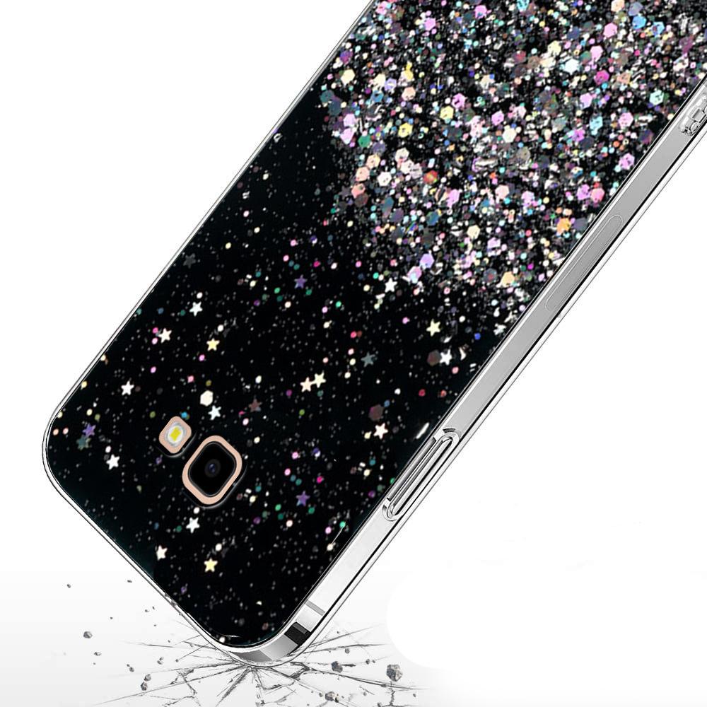 Samsung Galaxy J4 Plus Case, Glittery, Black