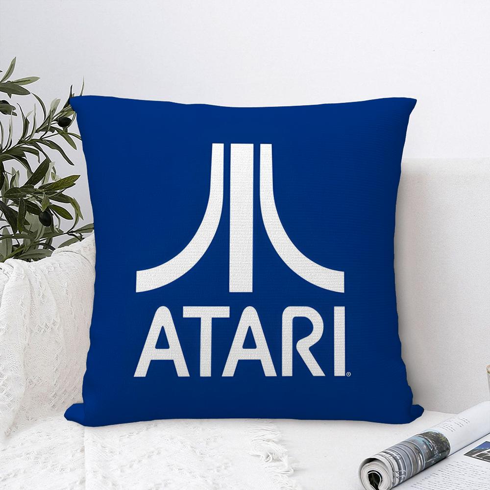 A-AtariS Game Logo Pillow Case Sofa Decorative Home Double-sided Print Plush Square Throw Pillow Covers Cushion Decor Cover
