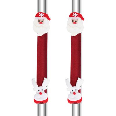 Christmas Refrigerator Handle Santa Snowman Kitchen Appliance Covers Christmas Kitchen Decor,Microwave Handle Protector Covers