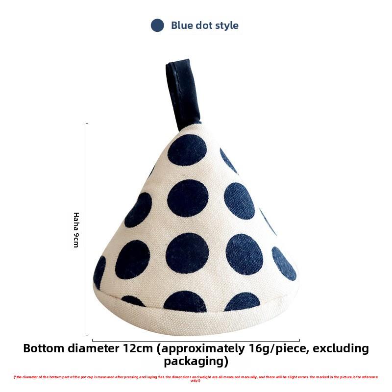 

Japanese Minimalist Heat-Resistant Gloves | Microwave/Oven Pot Lid Holder | Thick Insulated Ear Covers for Casserole синий