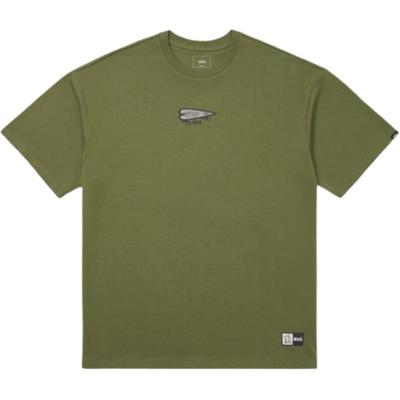 Vans X Collection Artiste Asiatique SS24 Logo de Marque Mode Imprimé Anime T-shirt à Manches Courtes et Col Rond Unisexe Vert VN000J2WAMB1