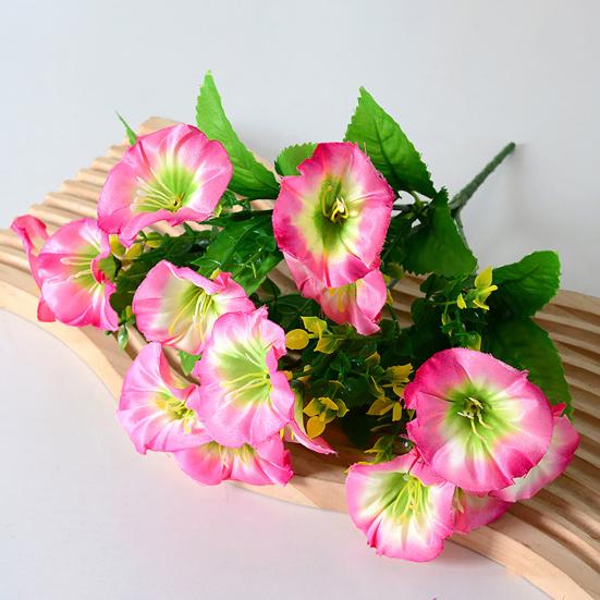 Artificial Morning Glory Flower 7 Heads Fake UV Resistant Flower Bouquet with Stem for Vase Wedding Bridal Bouquet Indoor Outdoor Garden Home Kitchen