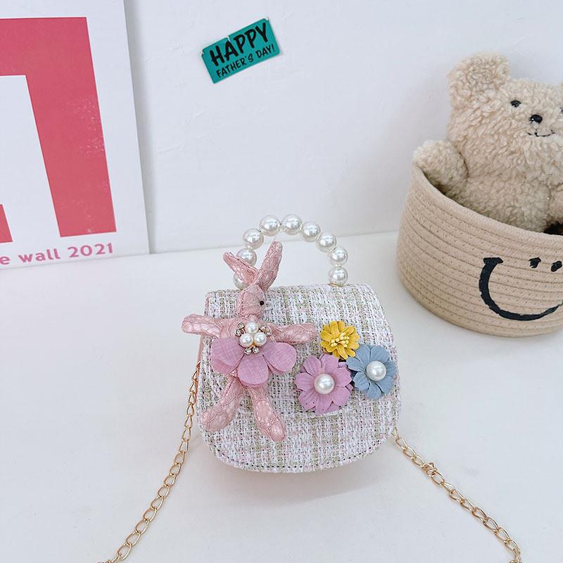 Adorable Mini Childrens Pearl Handbag Stylish Crossbody Bag For Girls