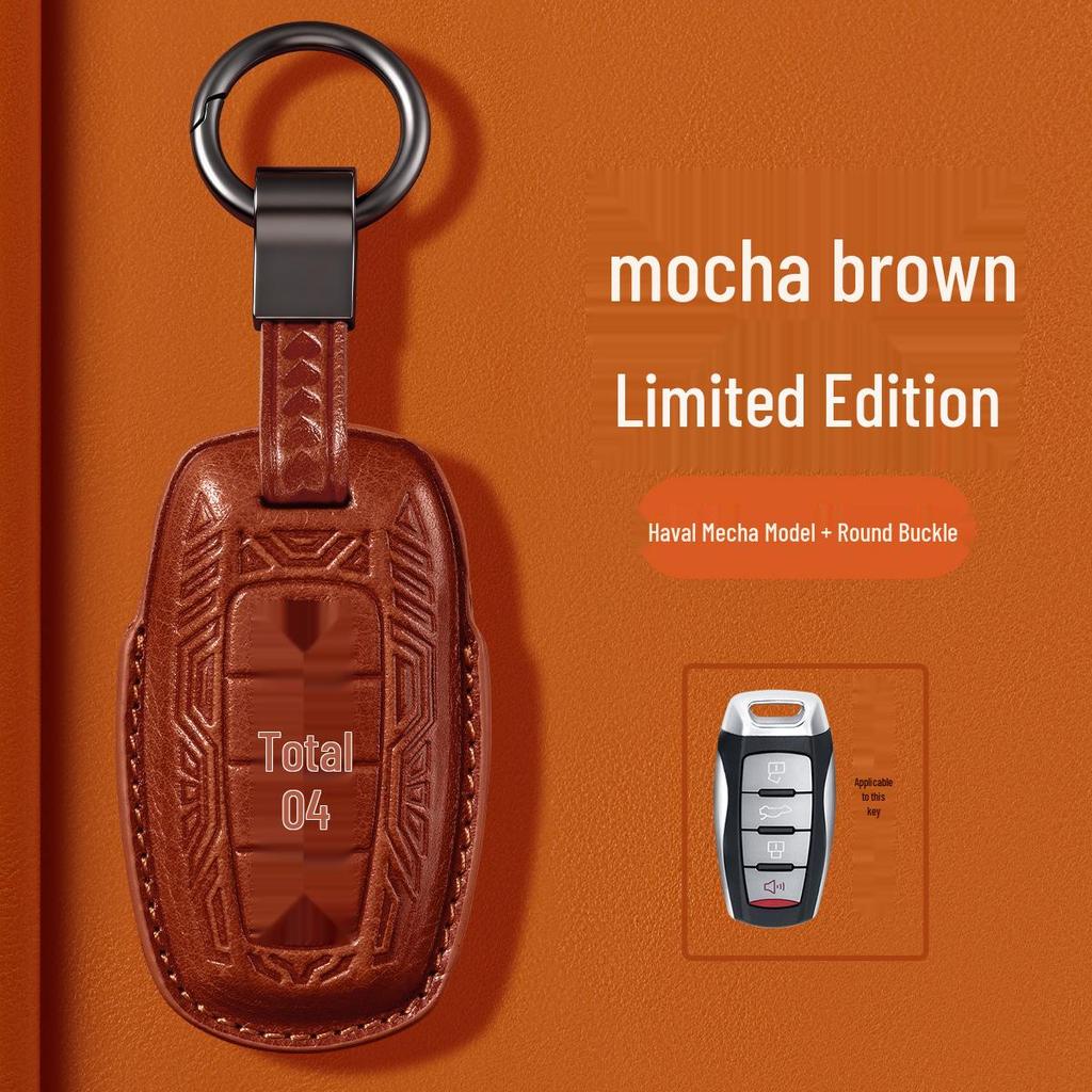 Haval Key Case: Genuine Leather Protective Shell for H6, H6s, H2, M6, H9, Red Rabbit, Big Dog, F7x Models