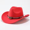 New ethnic woolen western cowboy hat metal skull accessories jazz hat fashion versatile top hat