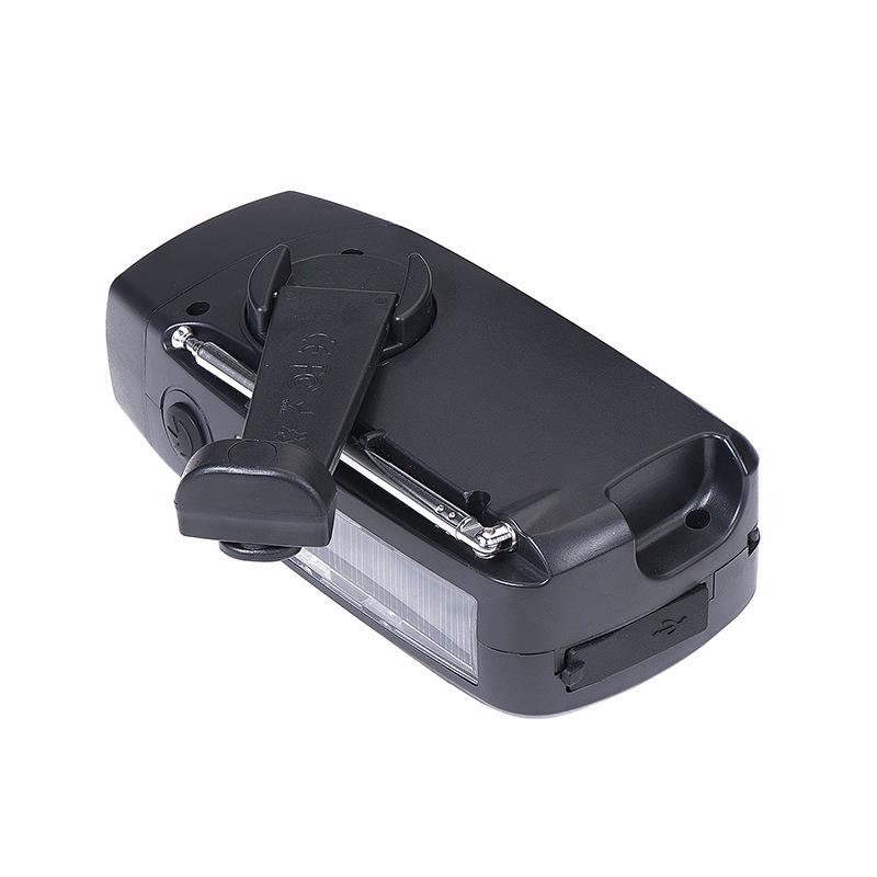 Hand-Crank Solar-Powered LED Light & Emergency Radio with Mobile Power Bank