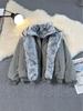 Polar Wolf King Men's Thick Fur Collar Cotton Jacket - Warm, Loose, Versatile, Trendy Coat