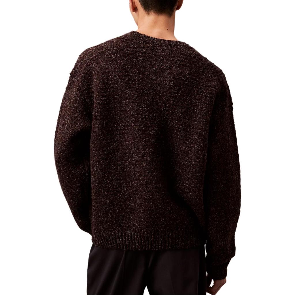 Calvin Klein Relaxed V-Neck Pullover Sweater Men Sweater Dark-Brown LV040EM399-BAY