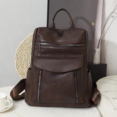 Ladies Backpack New Fashion Retro Large Capacity Outdoor Travel Backpack Simple Multi-functional Bag