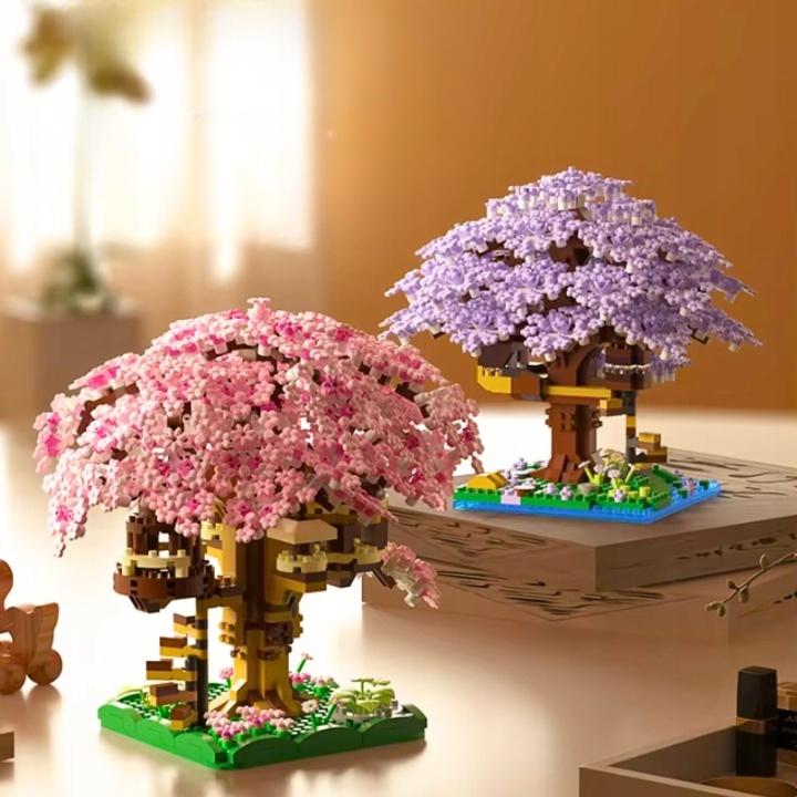 Construction Bricks Sakura Cherry Blossom Brick Set 1097 Pcs.