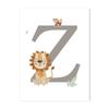 Jungle Animals Canvas Poster Lion Zebra Elephant Canvas Print Painting Decor Kids Bedroom Wall Art Print Pictures Nursery Decor