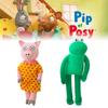 Handmade Plush Frog And Pig Toy Set Bosi And Pipu