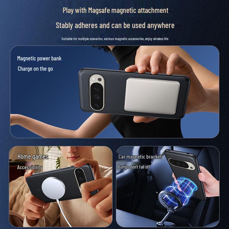 Leather Magnetic Protective Case for Google Pixel 10, 9 Pro XL & 8A - Drop-Proof Design