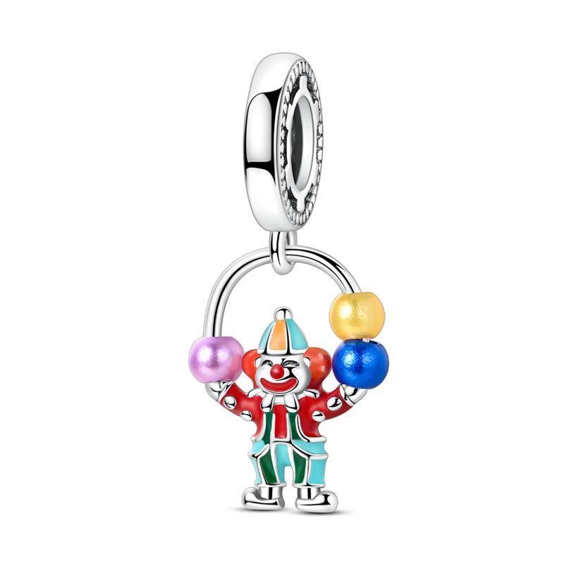Original Kupferfarbe Clown Holzpferd Marionette Anhänger Perle Geeignet für Damen DIY Halsketten Armbänder Schmuck Geschenke