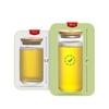 4-piece set of transparent frosted sublimation blank glass mason jars beer mugs with bamboo lids, 600ml