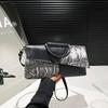 PU Synthetisches Leder Damen Schulter Umhängetasche Mode Lässig Abendessen Alligatormuster Klappe Handtasche und Geldbörse
