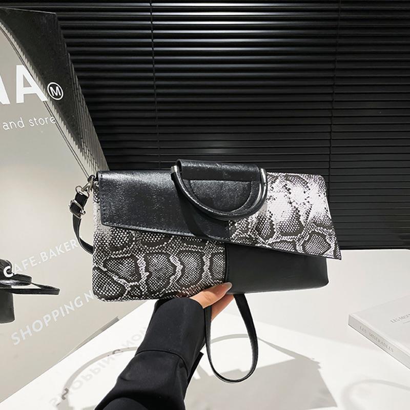 PU Synthetisches Leder Damen Schulter Umhängetasche Mode Lässig Abendessen Alligatormuster Klappe Handtasche und Geldbörse