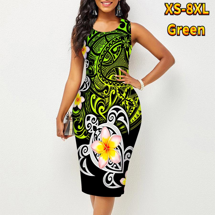 Women's Dress Sling Summer Plumeria Rubra Print Dresses Tight Sleeveless Slim Fit Sexy Fashion Top Clothing