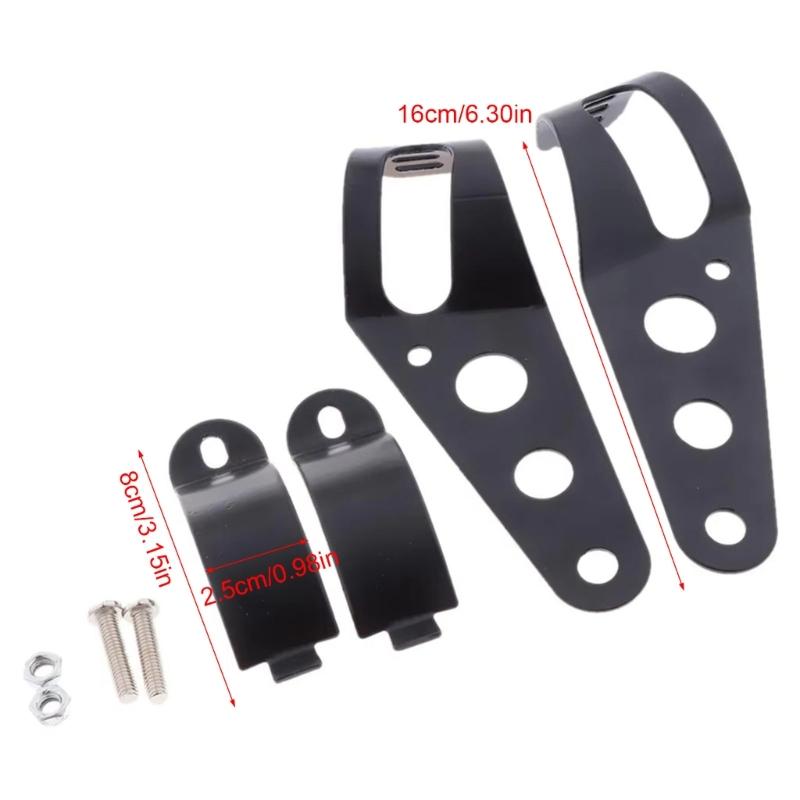 Motorcycle Headlight Mount Bracket Holder Easy Installation Aluminum Headlight Lamp Ear Bracket Modification Accessories