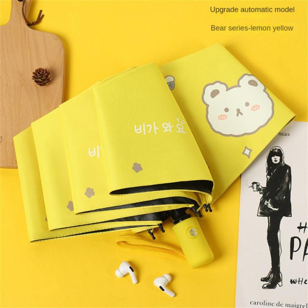 

Portable One-Touch Open Kids Umbrella Windproof Waterproof Fully Automatic Umbrella Lightweight UV Protection Automatic Umbrella Iron&8K жовтий