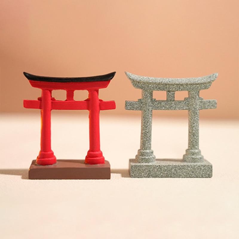 Poartă Torii Miniatură Templu Shinto Japonez Model Arhitectural Asiatic Ornament Grădină Bonsai Decor Acvariu Decor Chinezesc