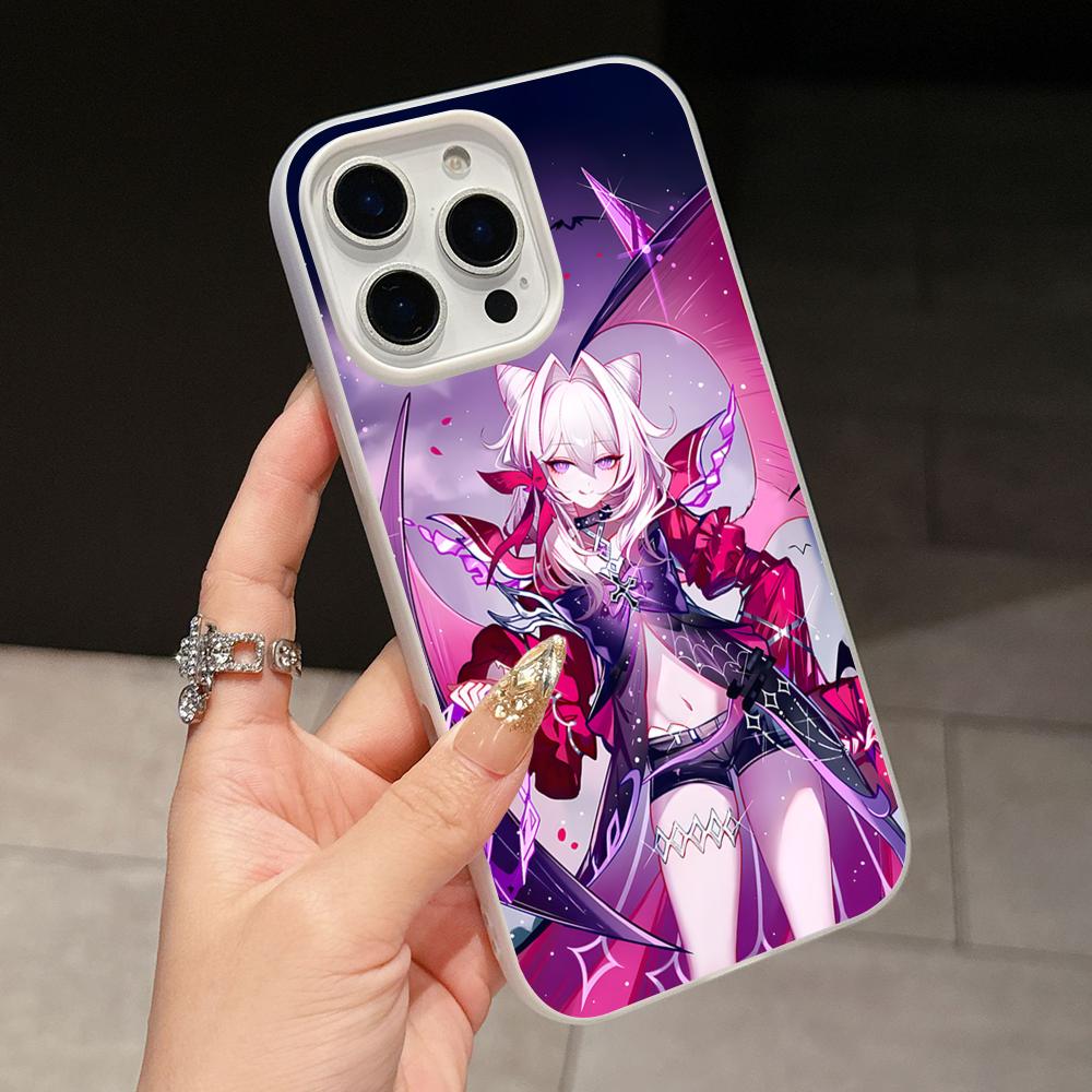 HSR Thelema Jelly Double layer White Mobile Phone Case for iPhone 17 16 15 14 13 12 11 Air Pro Max Plus Protective