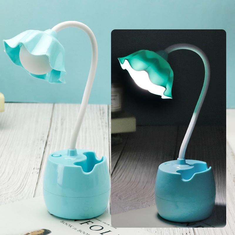 Lámpara LED de Estudio para Estudiantes Lámpara de Protección Ocular Dormitorio Residencia Lámpara de Libro Pequeña Lectura Estudio Tarea Portalápices Lámpara